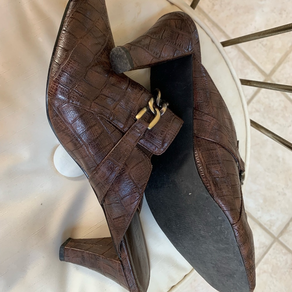 Andiamo brown leather clogs size 9 - Picture 2 of 2